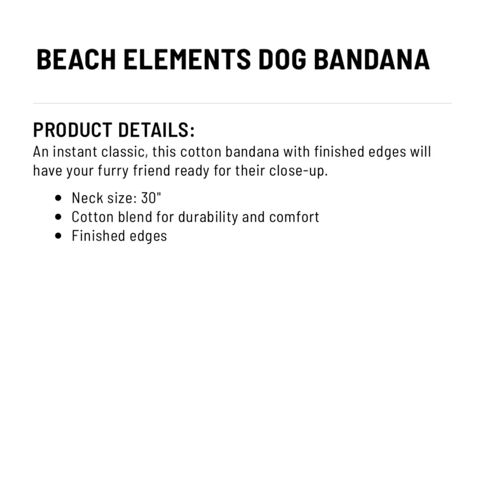 Life is Good Beach Elements Dog Bandana
